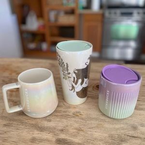 Starbucks iridescent cups
